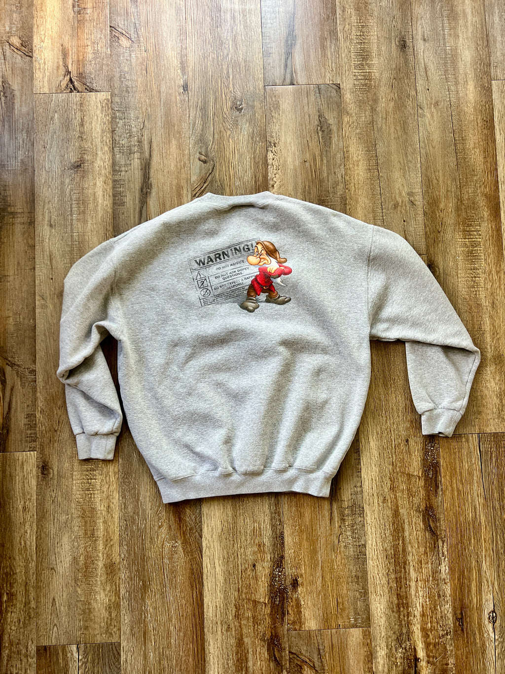 123 -Heather Grey Grumpy Warning Crewneck - XL