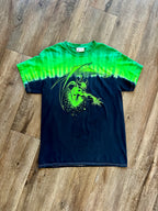 876 -Green & Black Tie-Dye Chernabog Shirt - M