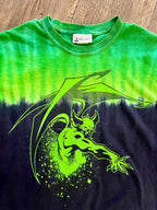 876 -Green & Black Tie-Dye Chernabog Shirt - M