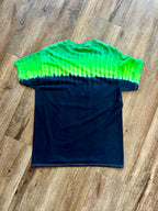 876 -Green & Black Tie-Dye Chernabog Shirt - M