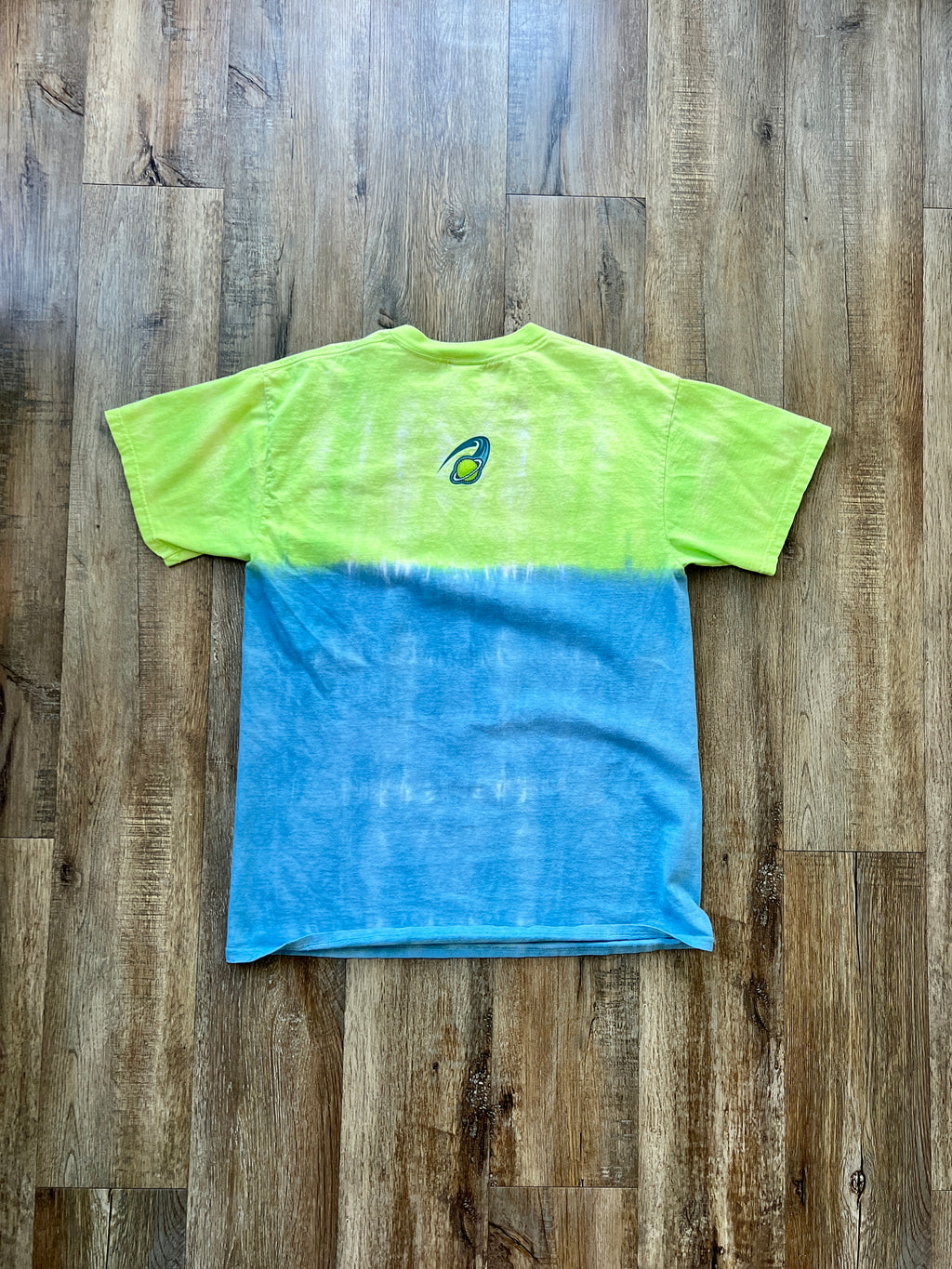 126 -Green & Blue Tie Dye Space Mountain Tee - M