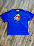 878 -Blue Applique WTP Laying on Hunny Pots Shirt - 2X