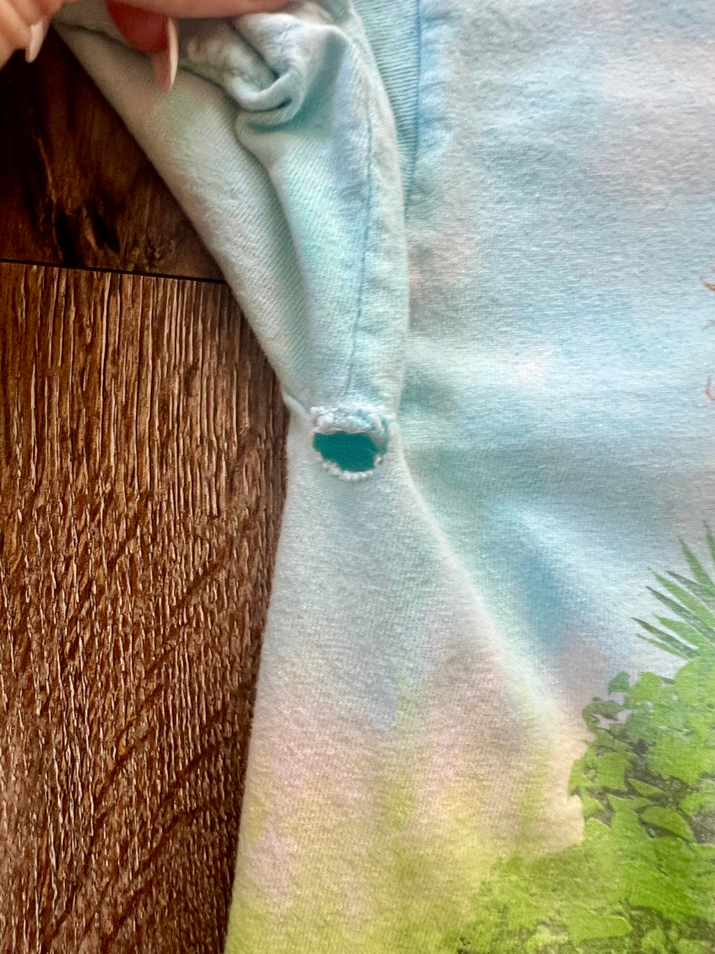 127 -Blue Tie-Dye Mickey & Friends Animal Kingdom Tee - S