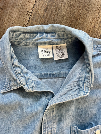 879 -Denim The Disney Store Mickey & Friends Button Up - XL
