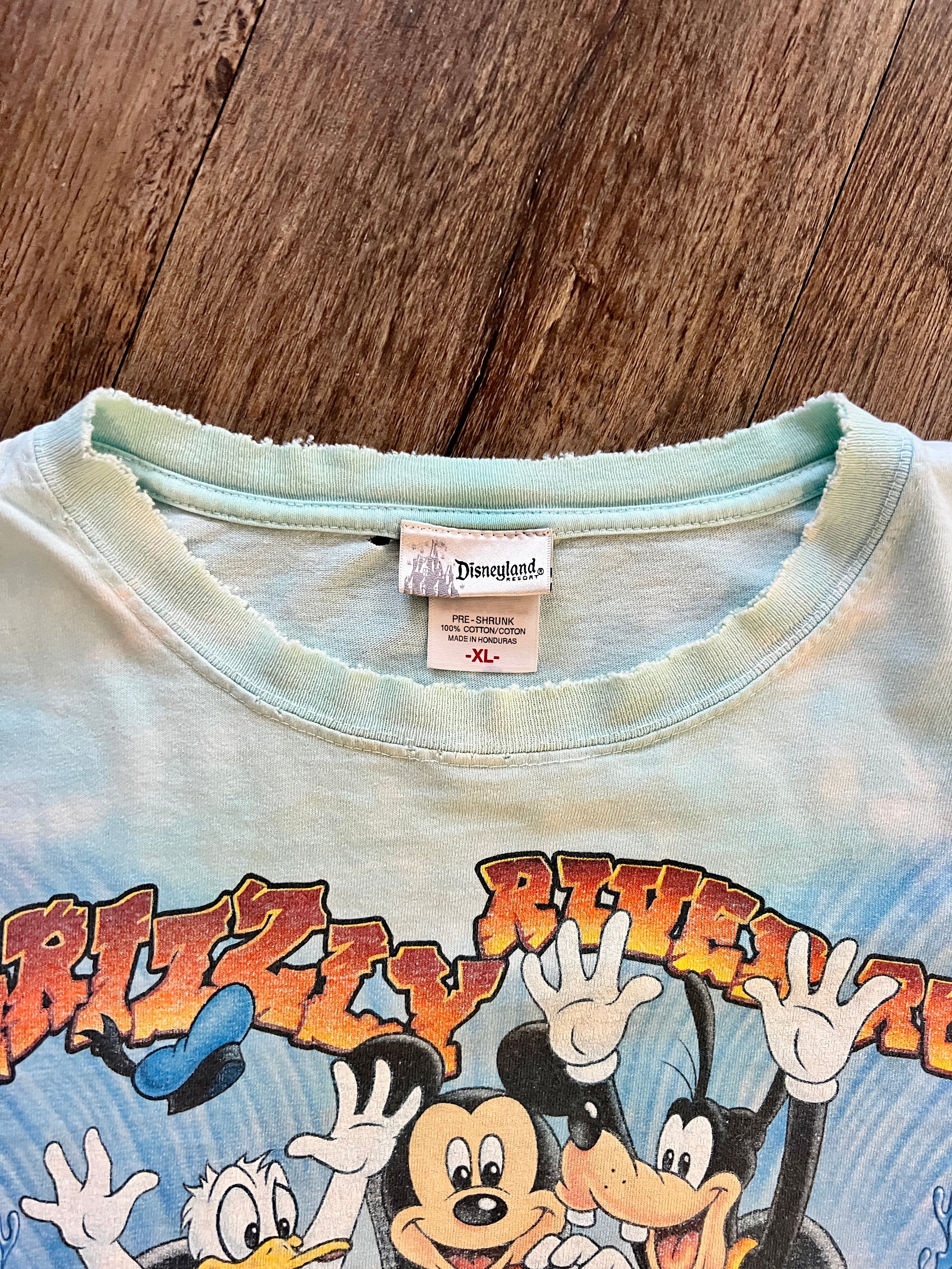 880 -Blue Tie-Dye Grizzly River Run Raft Shirt - XL