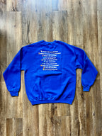 134 -Blue 100 Years of Magic WDW Opening Dates Crewneck - L