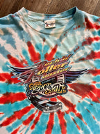 881 -Blue Tie-Dye Rockn' Roller Coaster Shirt - 2X