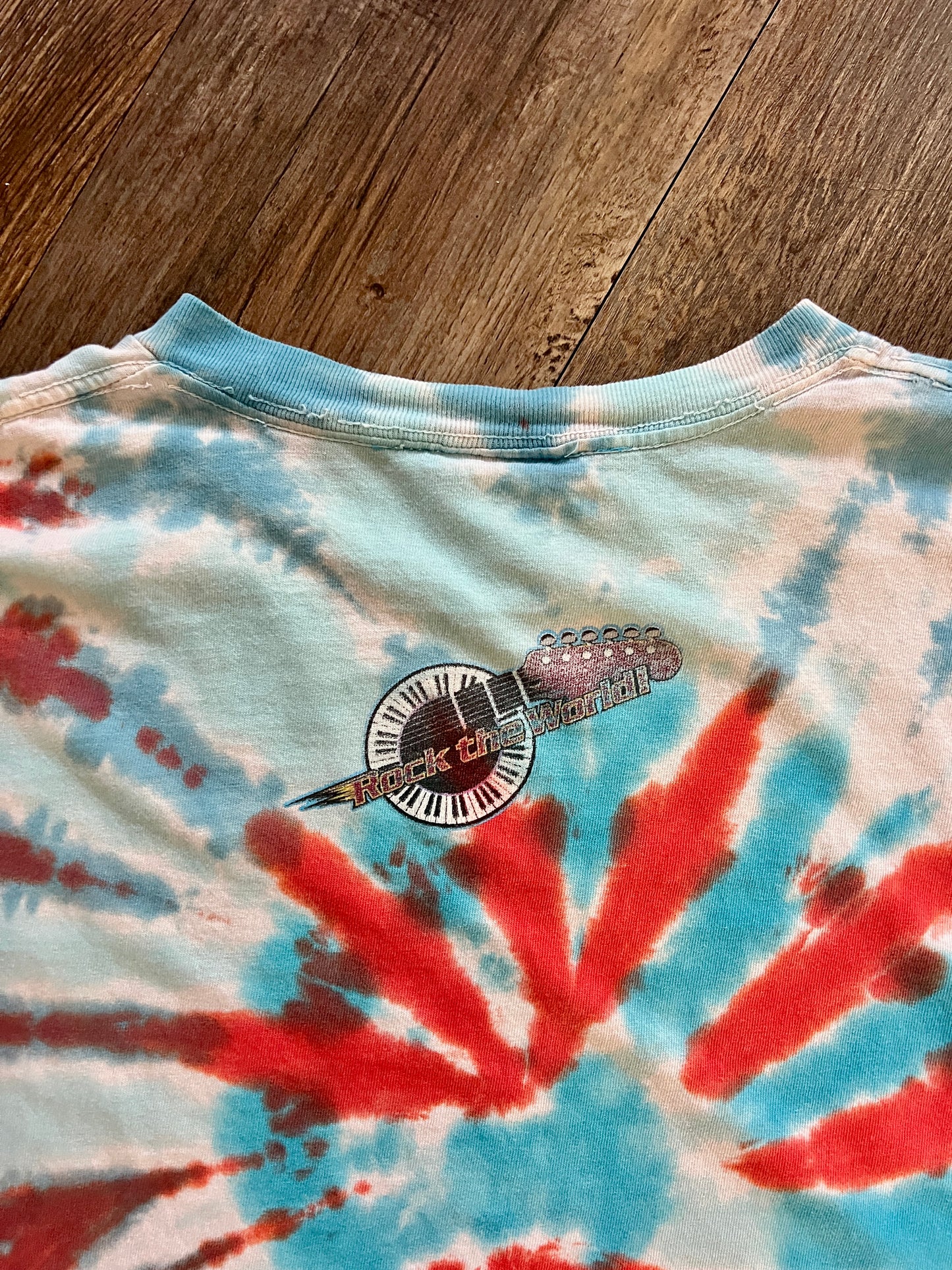 881 -Blue Tie-Dye Rockn' Roller Coaster Shirt - 2X