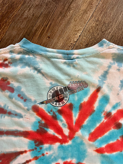 881 -Blue Tie-Dye Rockn' Roller Coaster Shirt - 2X