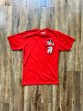141 -Red Embroidered 101 Dalmatians Pocket Tee - M