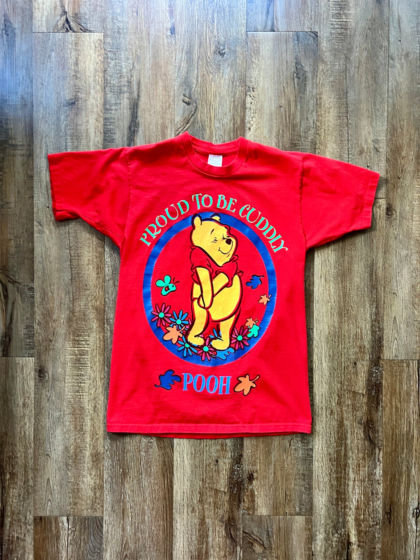 144 -Red WTP & Tigger Floral Rain Pocket Tee - L