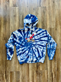 147 -Blue Tie-Dye Four Parks One World Sorcerer Mickey Hoodie - XL