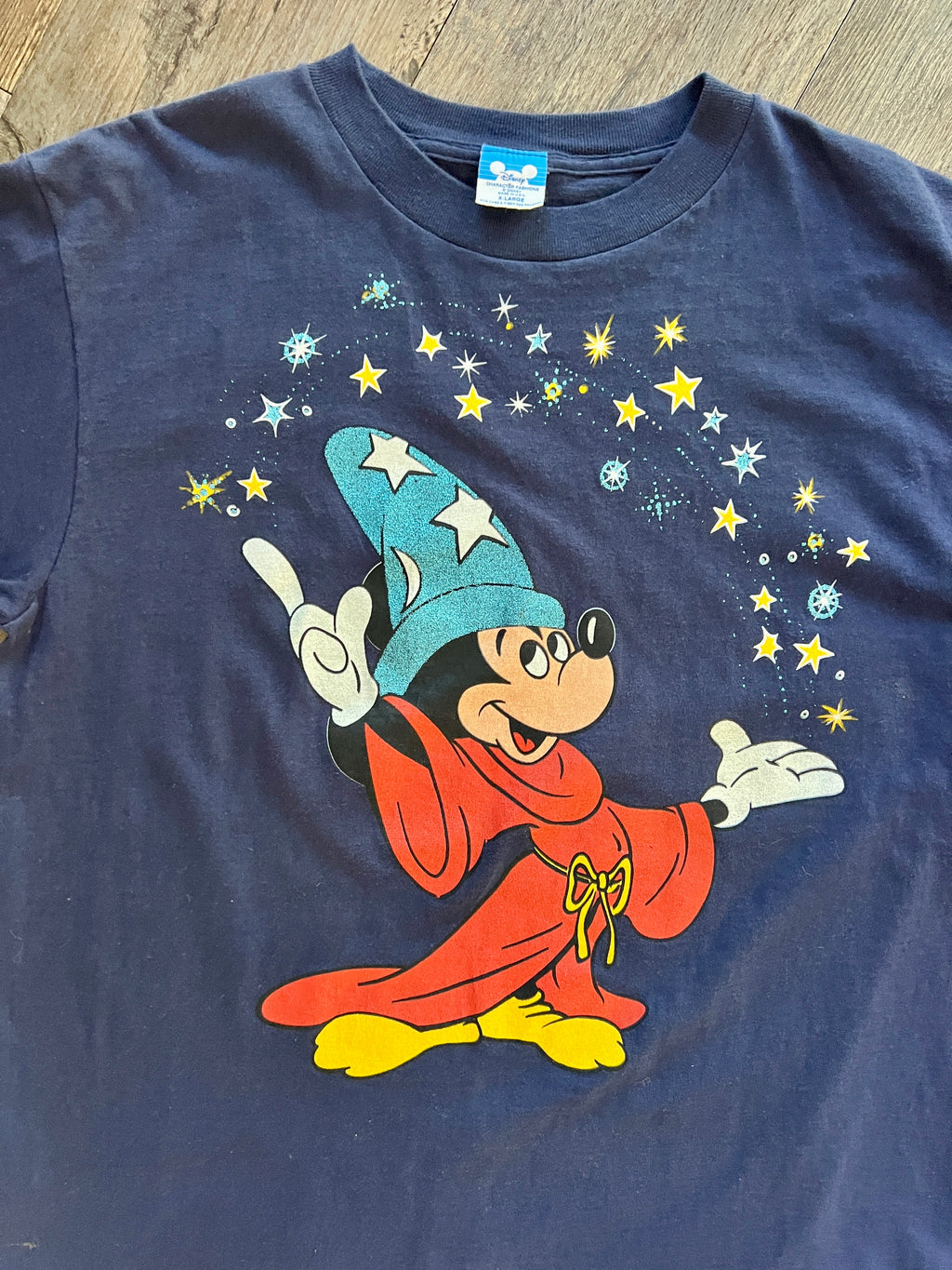 889 -Navy Sorcerer Mickey Stars Shirt - XL