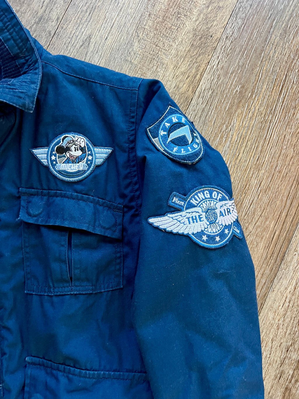 892 - KIDS Blue Soarin' Patch Bomber Jacket - YM