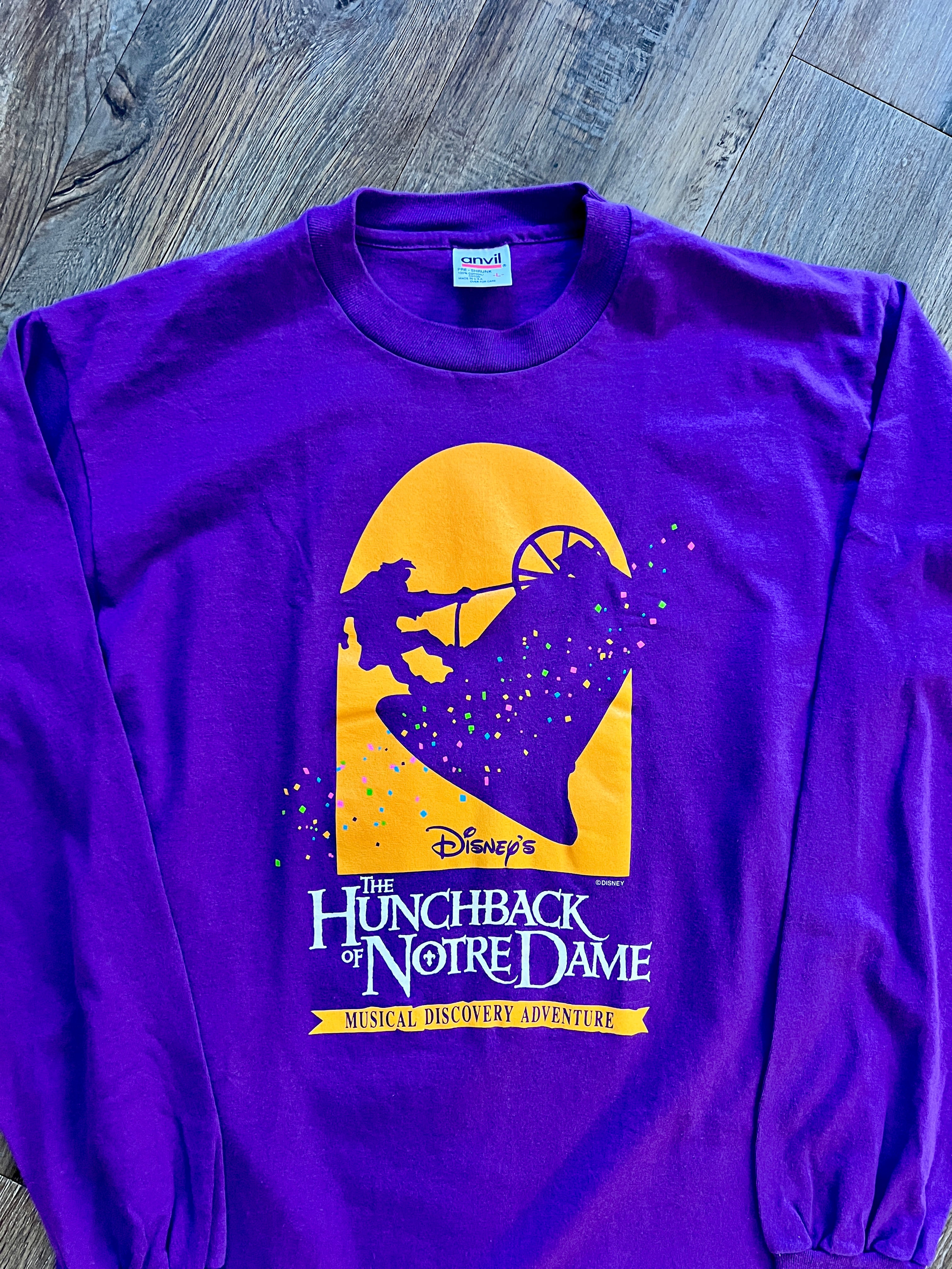 895 -Purple Hunchback of Notre Dame Musical Discovery Adventure Long Sleeve - L