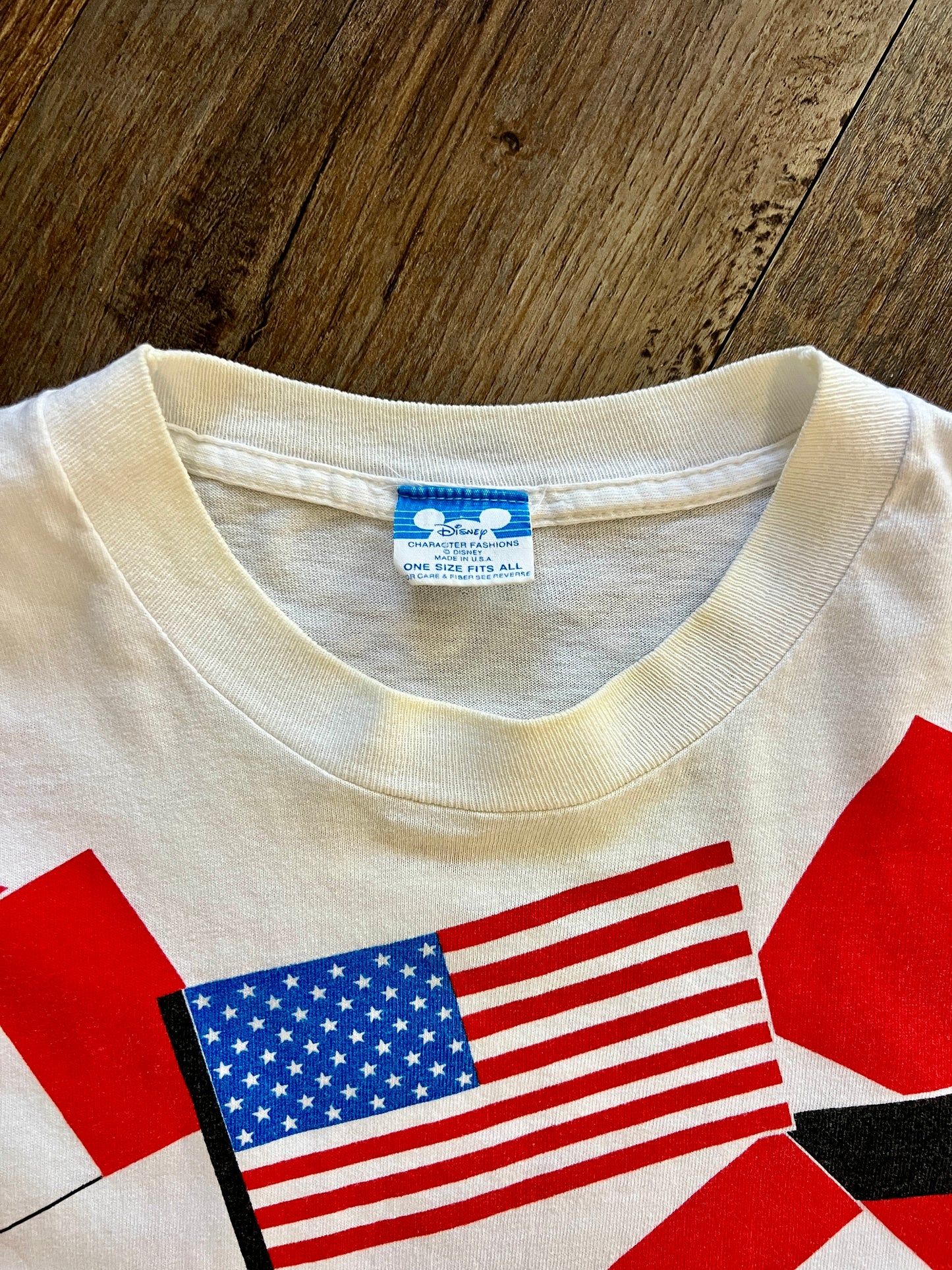 896 -White Mickey & Friends Silhouette EPCOT Center Front & Back Hit Shirt - OSFA