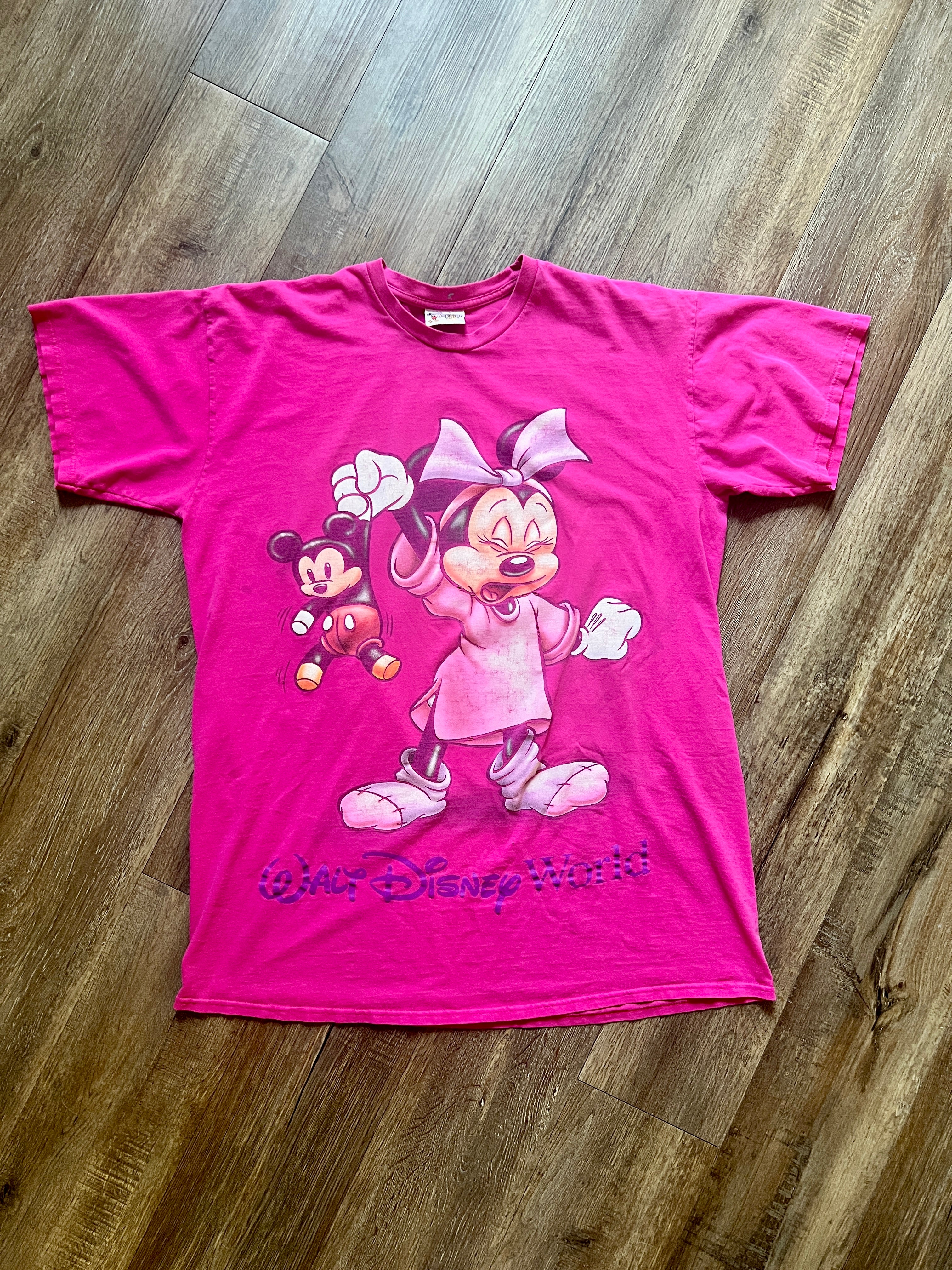 257 -Pink Yawning Minnie WDW Logo Sleep Shirt - OSFA