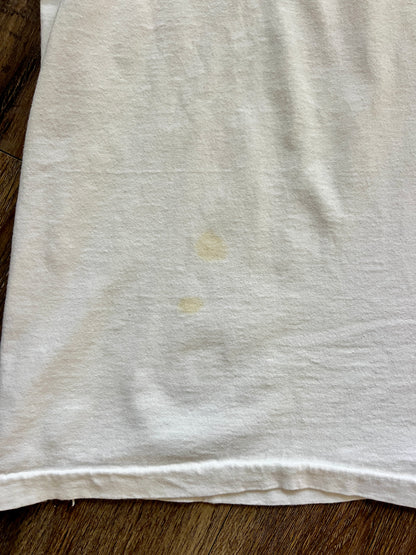 897 -White Embroidered Cowboy Mickey Pocket Shirt - XL