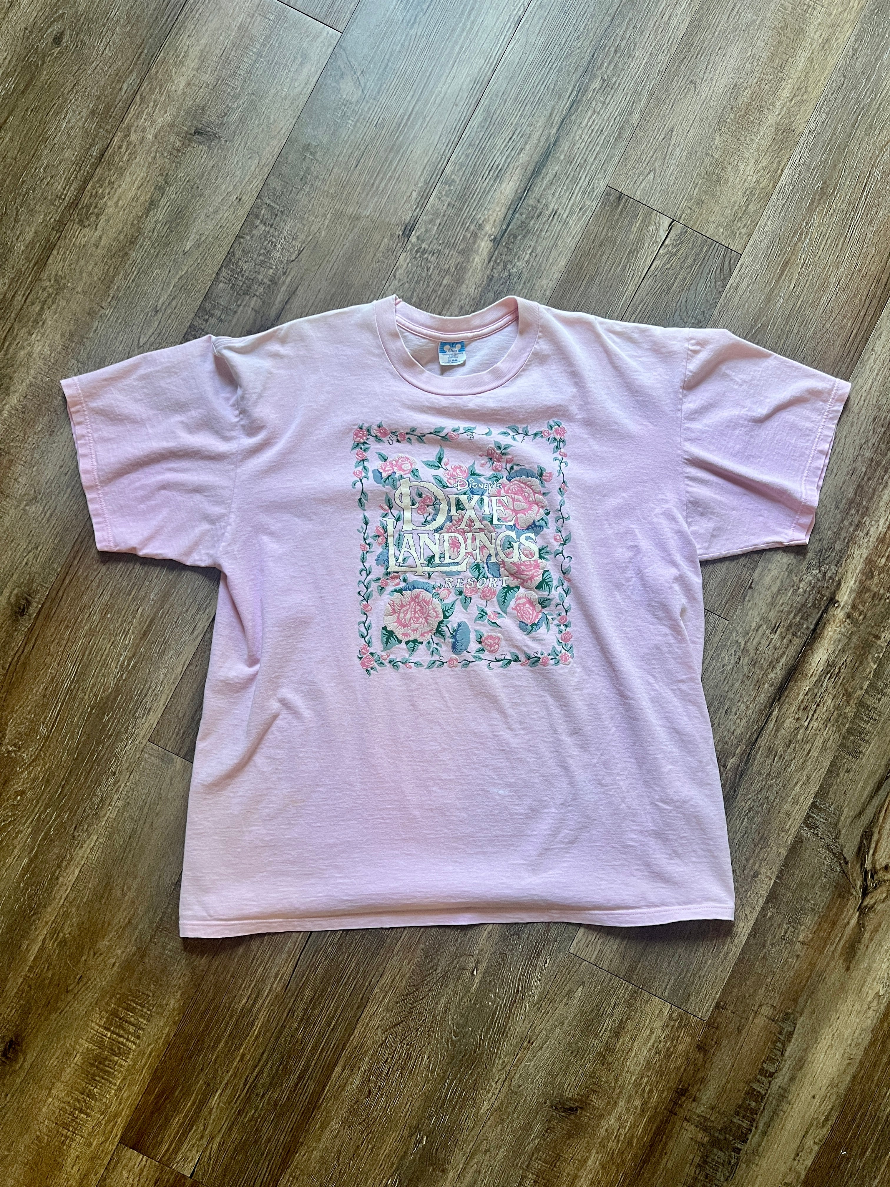 261 -Pink Dixie Landings Roses Tee - XL