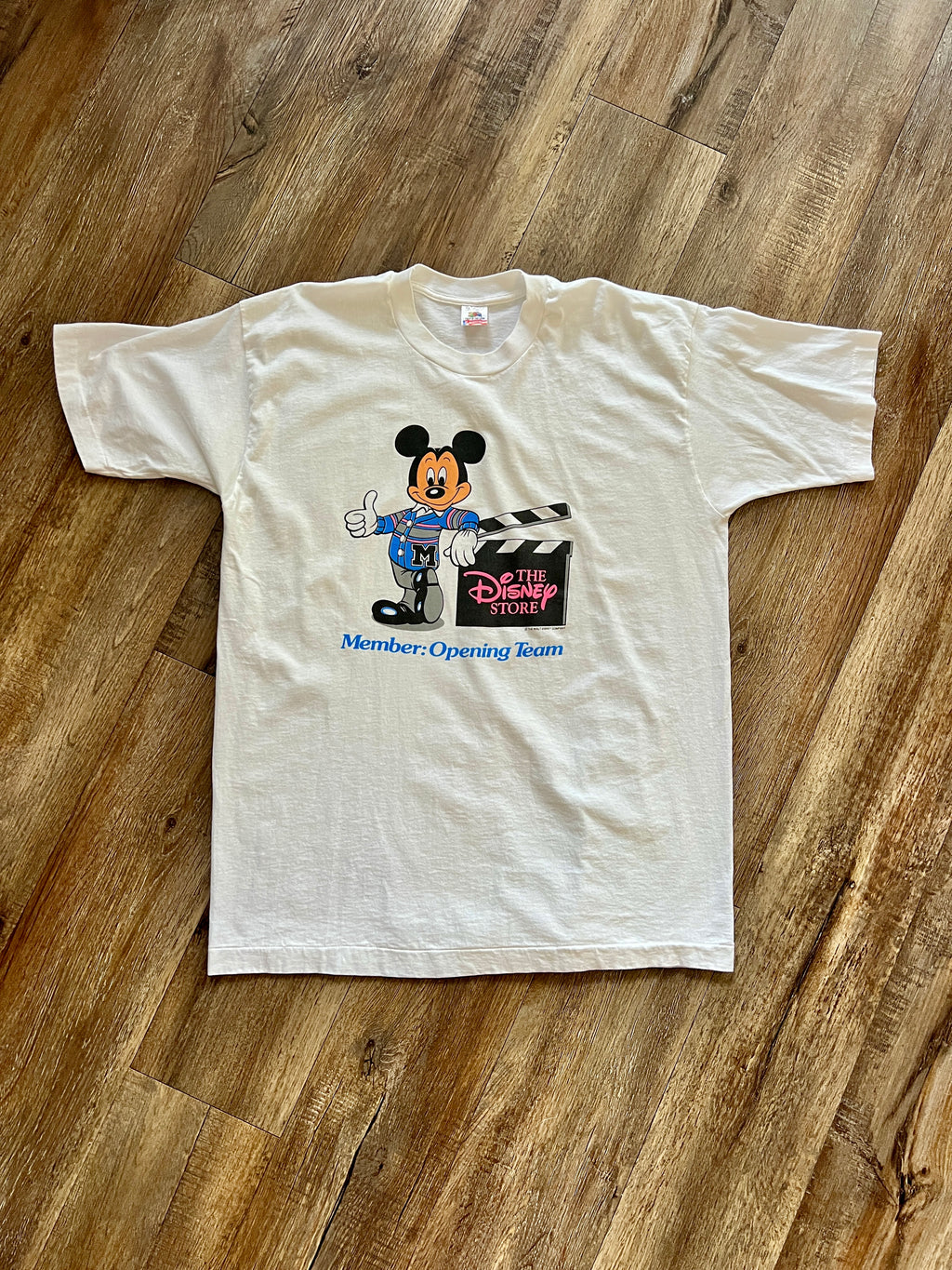898 -White The Disney Store Member Opening Team Mickey Film Shirt - XL
