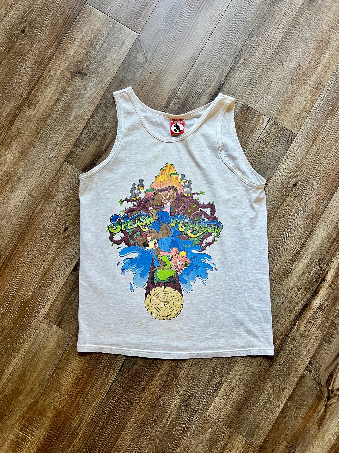 262 - White I Survived Splash Mountain Briar Patch Tank - L