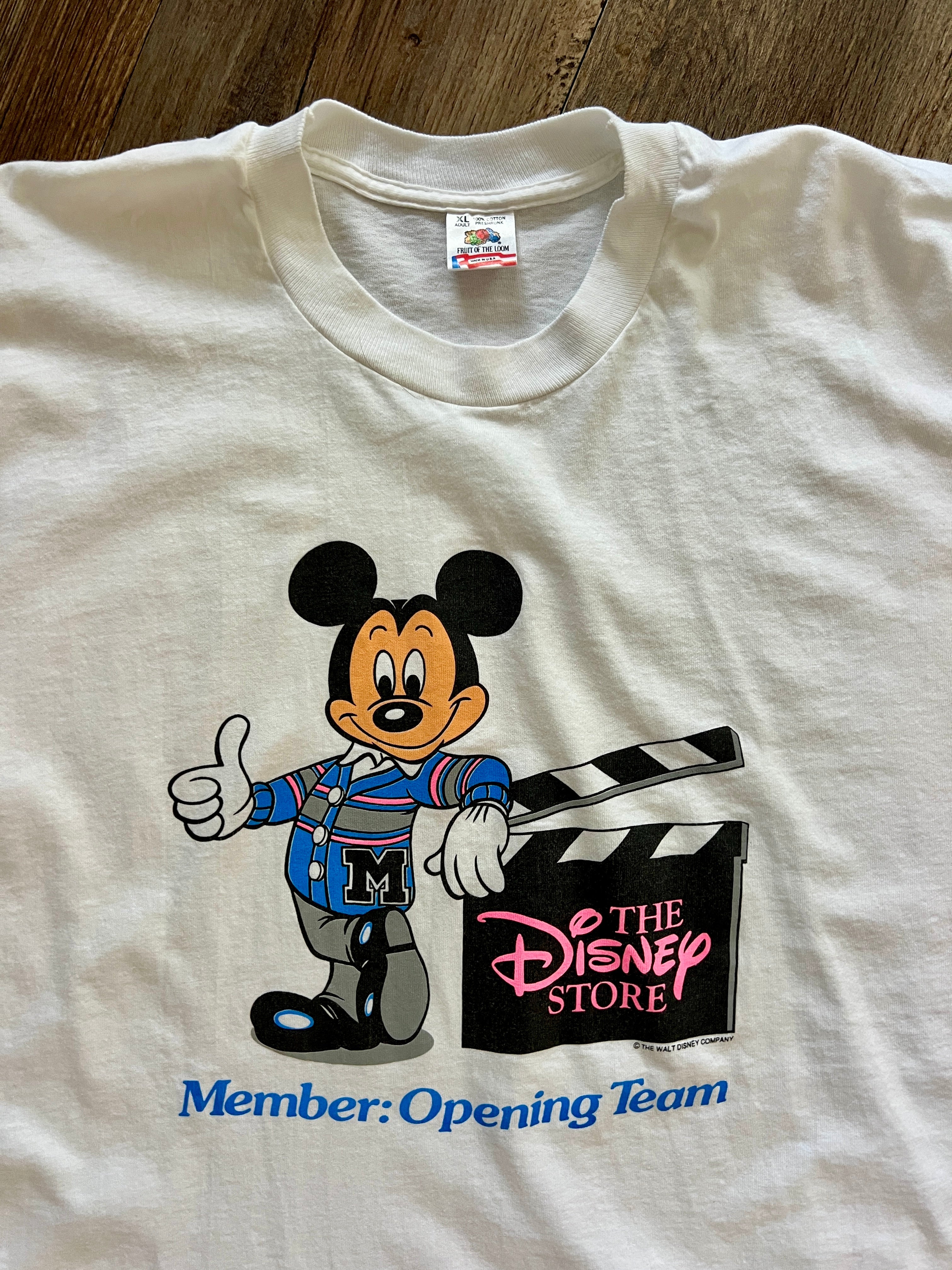 898 -White The Disney Store Member Opening Team Mickey Film Shirt - XL