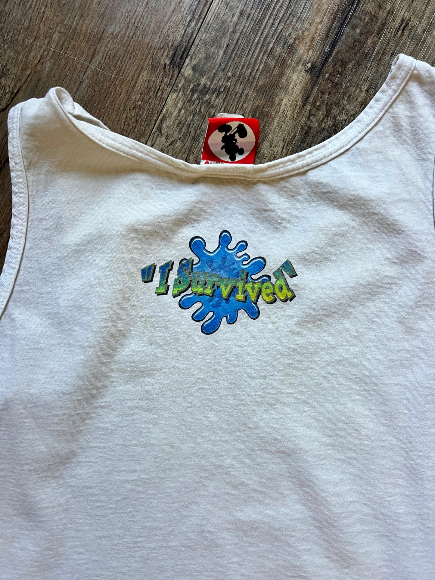 262 - White I Survived Splash Mountain Briar Patch Tank - L