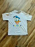 291 -Grey Embroidered Donald Duck Tee - M