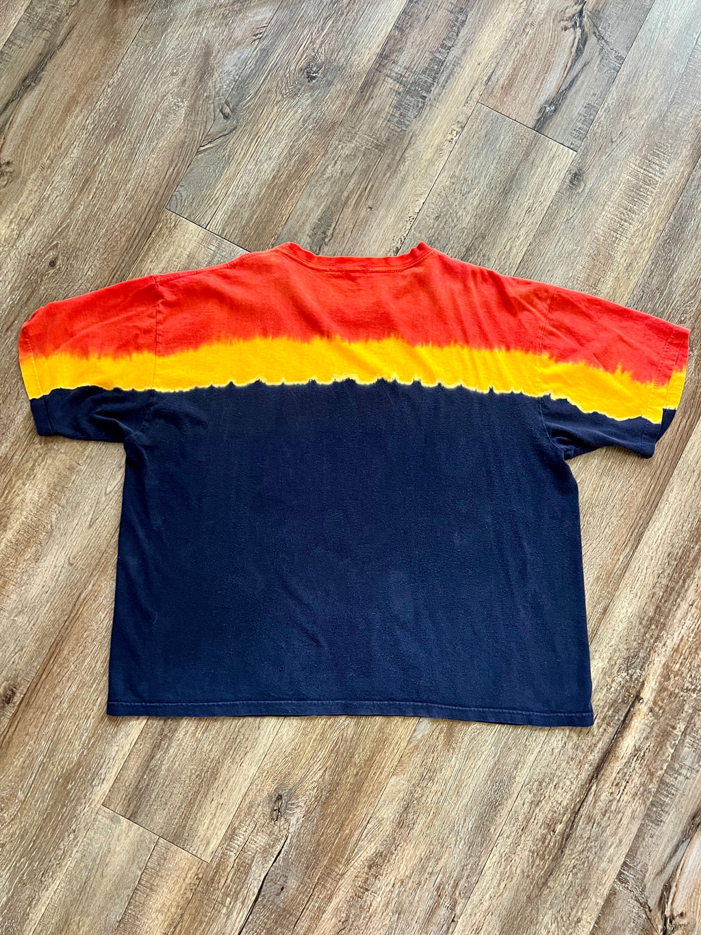 899 -Red, Yellow, & Black Tie-Dye Mickey Dragon Shirt - NT / 2X
