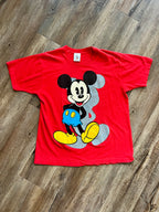 901 -Red Classic Mickey Standing Shirt - OSFA