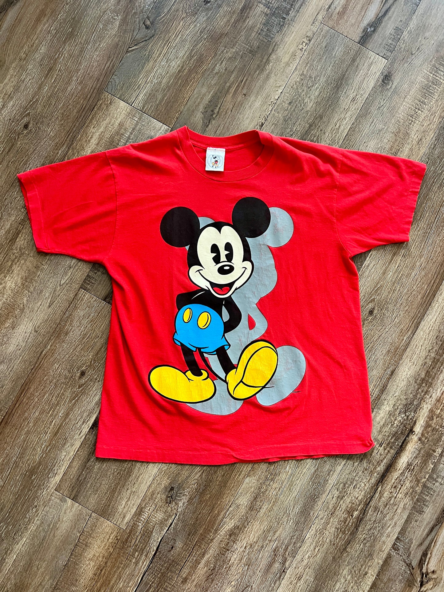 901 -Red Classic Mickey Standing Shirt - OSFA