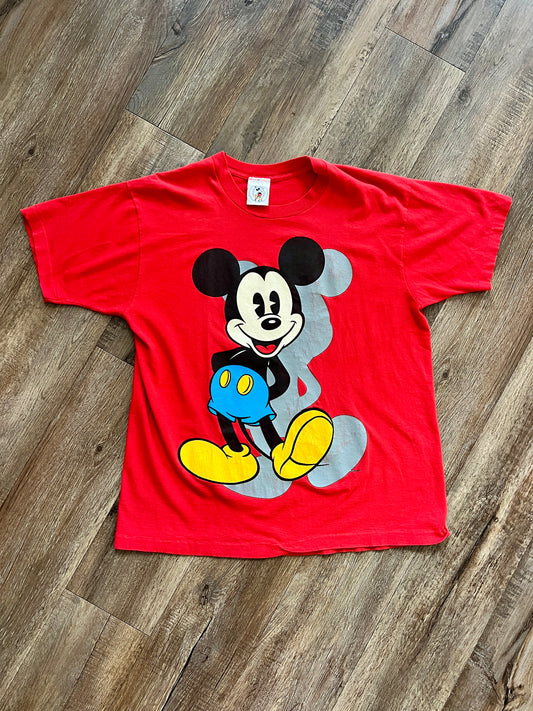901 -Red Classic Mickey Standing Shirt - OSFA