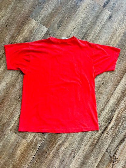 901 -Red Classic Mickey Standing Shirt - OSFA