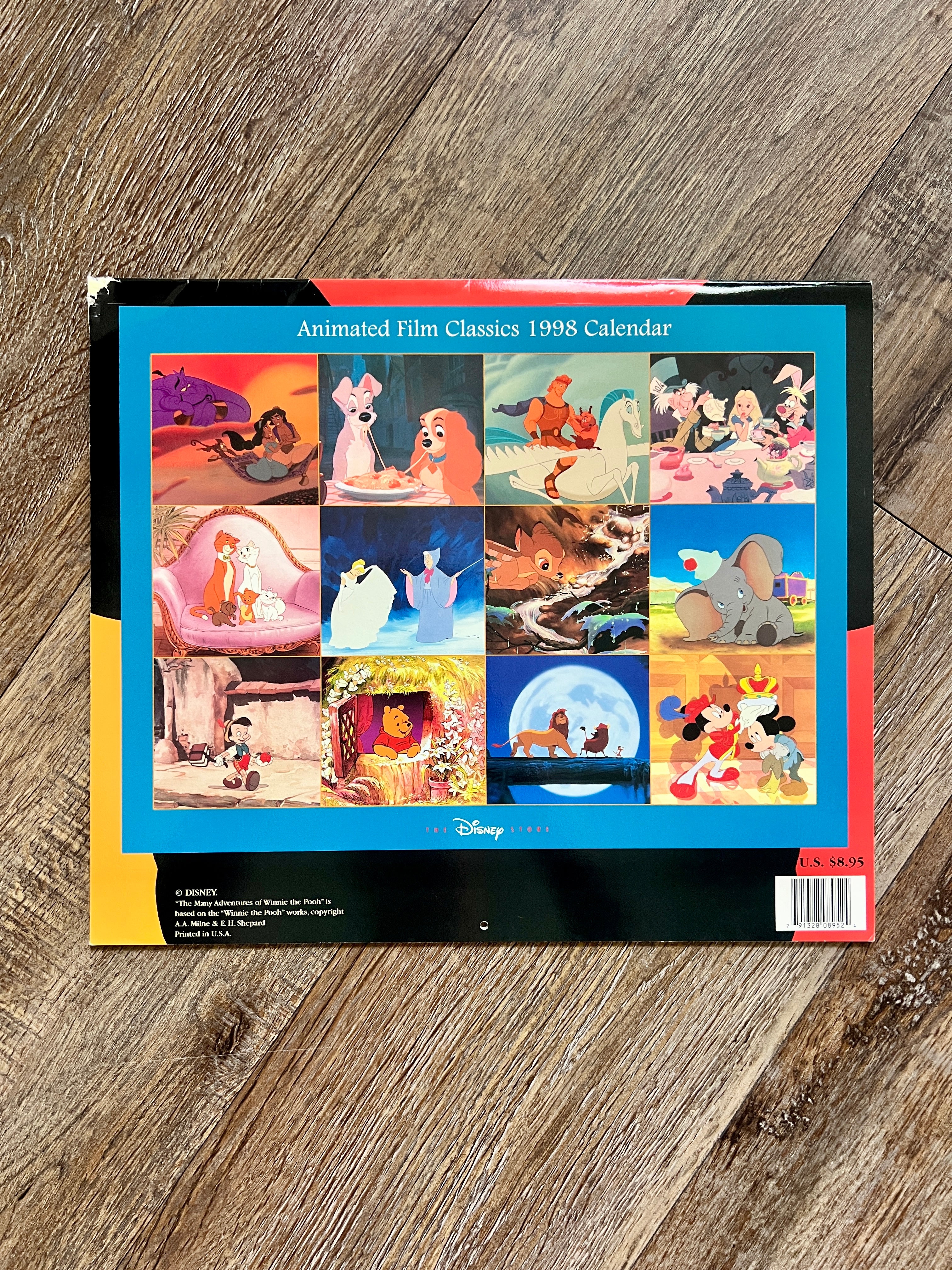 1998 Animated Films Classic Calendar