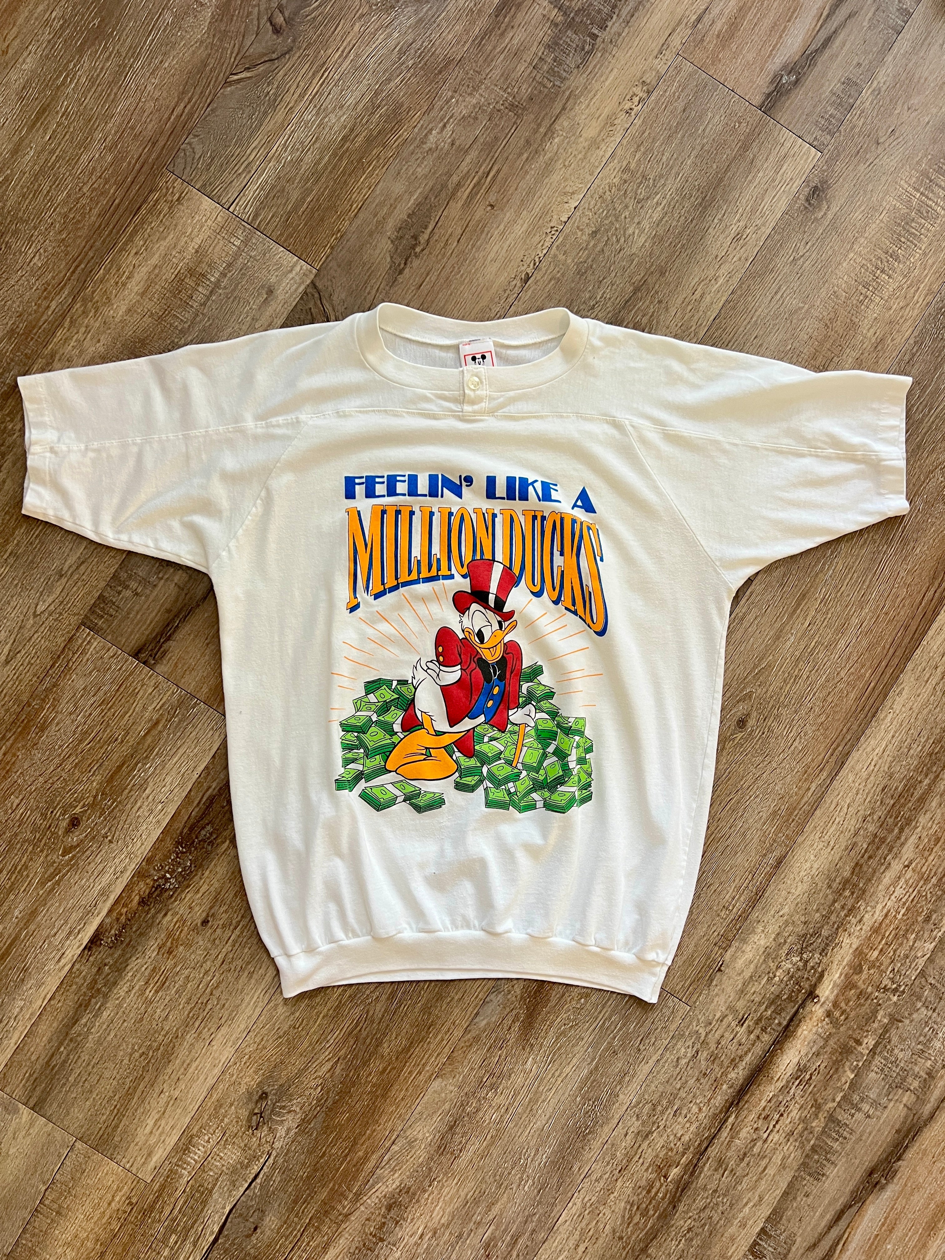 907 -White Feelin' Like A Million Ducks Donald Cash Shirt - M