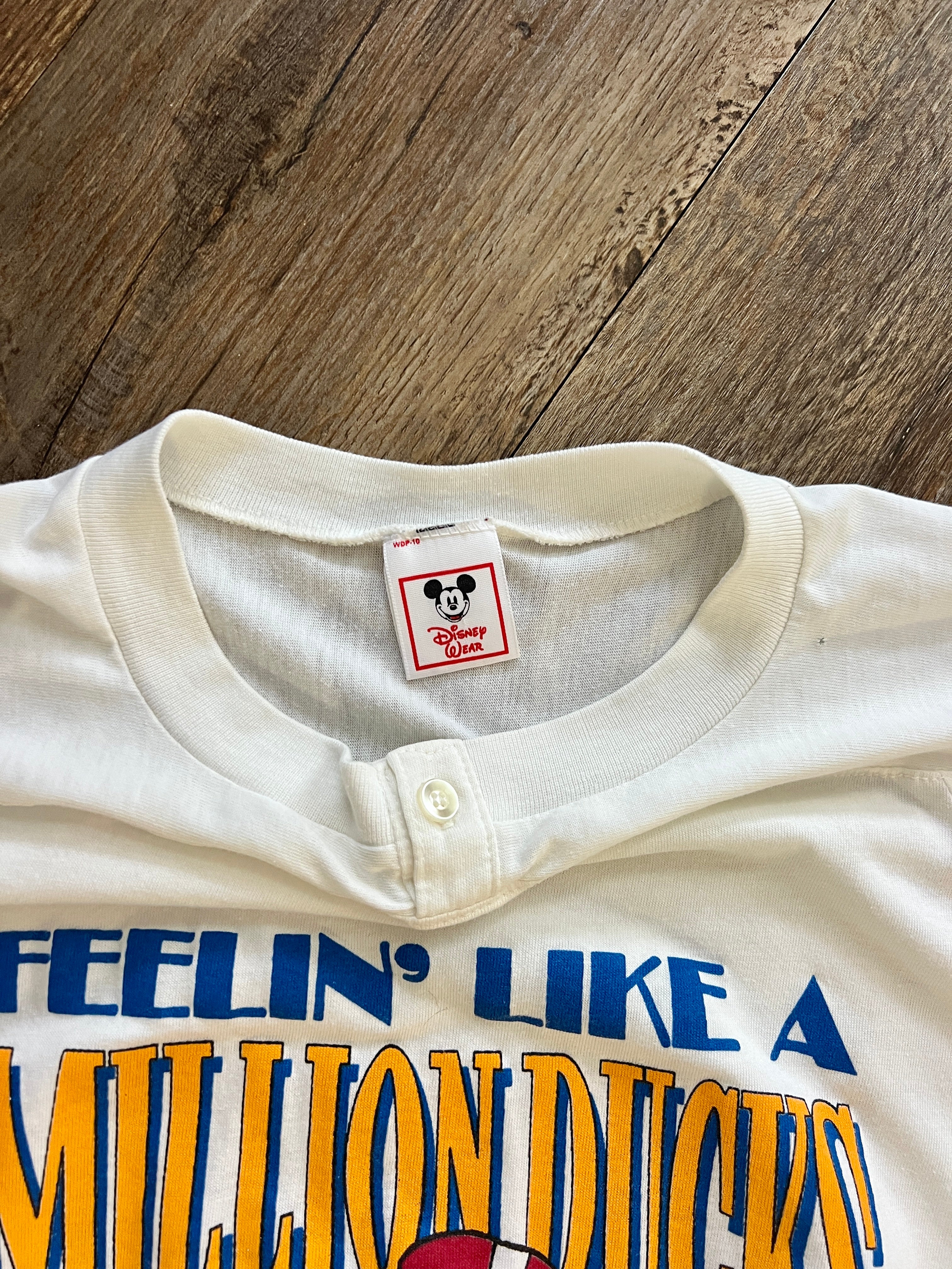 907 -White Feelin' Like A Million Ducks Donald Cash Shirt - M