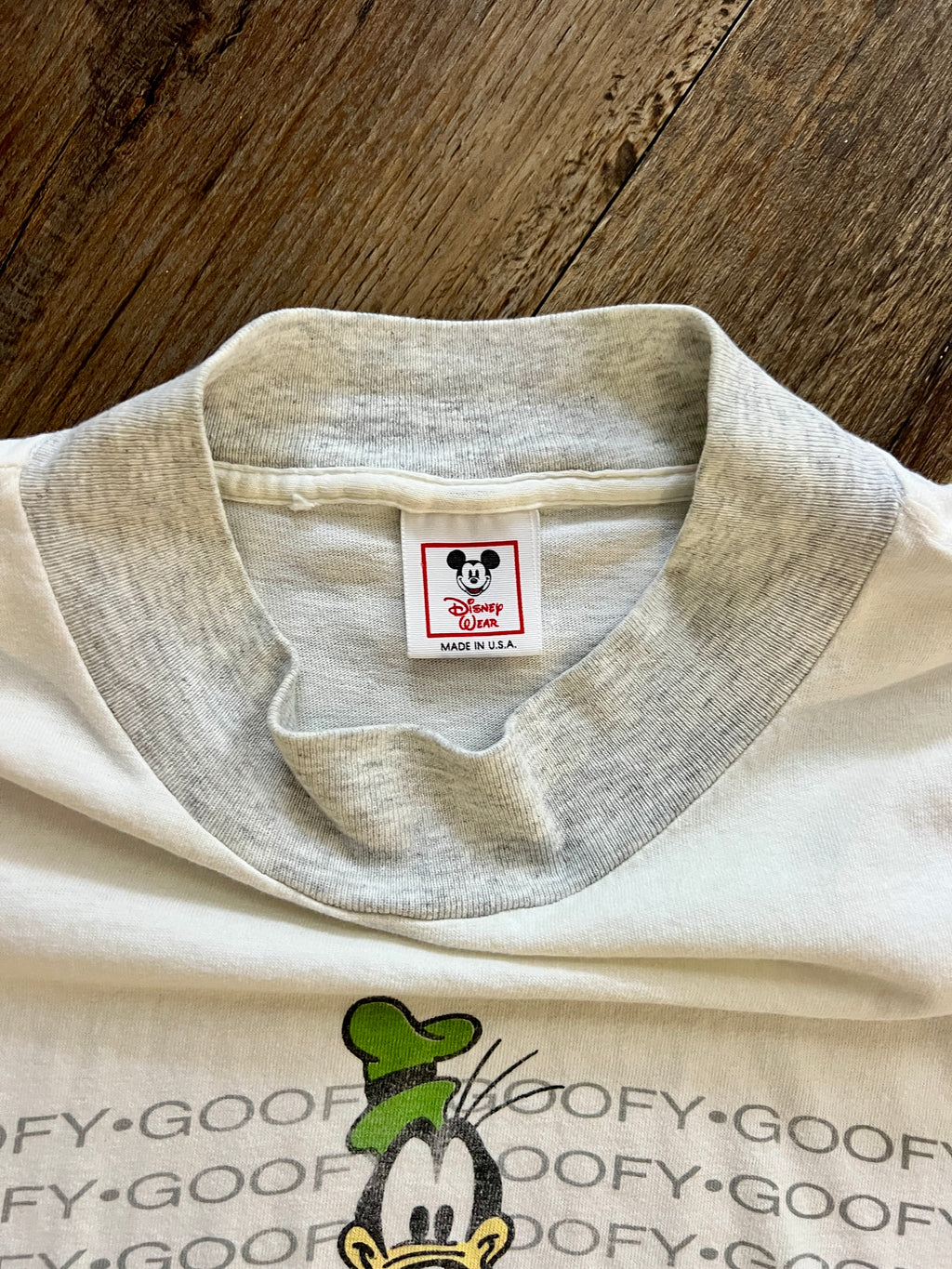 909 -White & Grey Striped Goofy Step & Repeat Shirt - XL