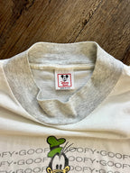 909 -White & Grey Striped Goofy Step & Repeat Shirt - XL