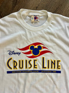 911 -White NWT Disney Cruise Line Logo Discover Uncharted Magic 1998 Shirt - M
