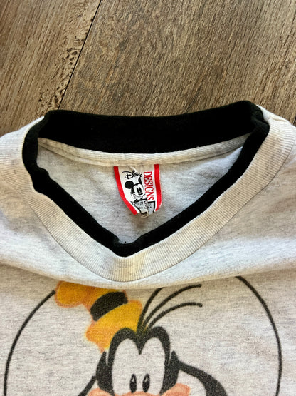 915 -Grey Double Collar Yellow Goofy Shirt - L