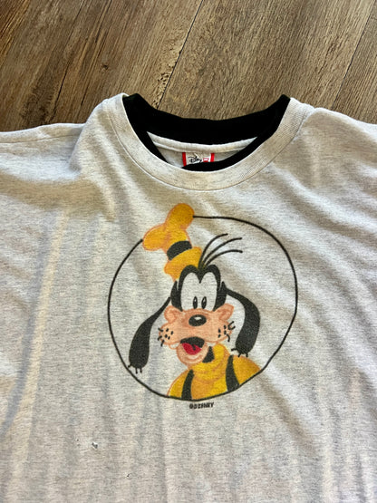 915 -Grey Double Collar Yellow Goofy Shirt - L