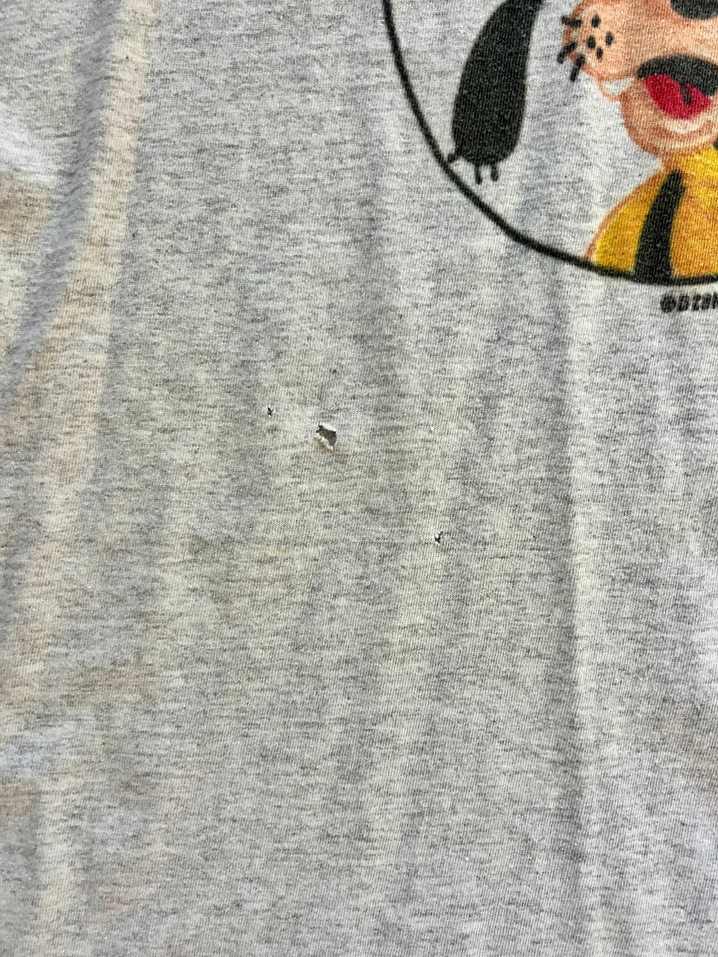 915 -Grey Double Collar Yellow Goofy Shirt - L