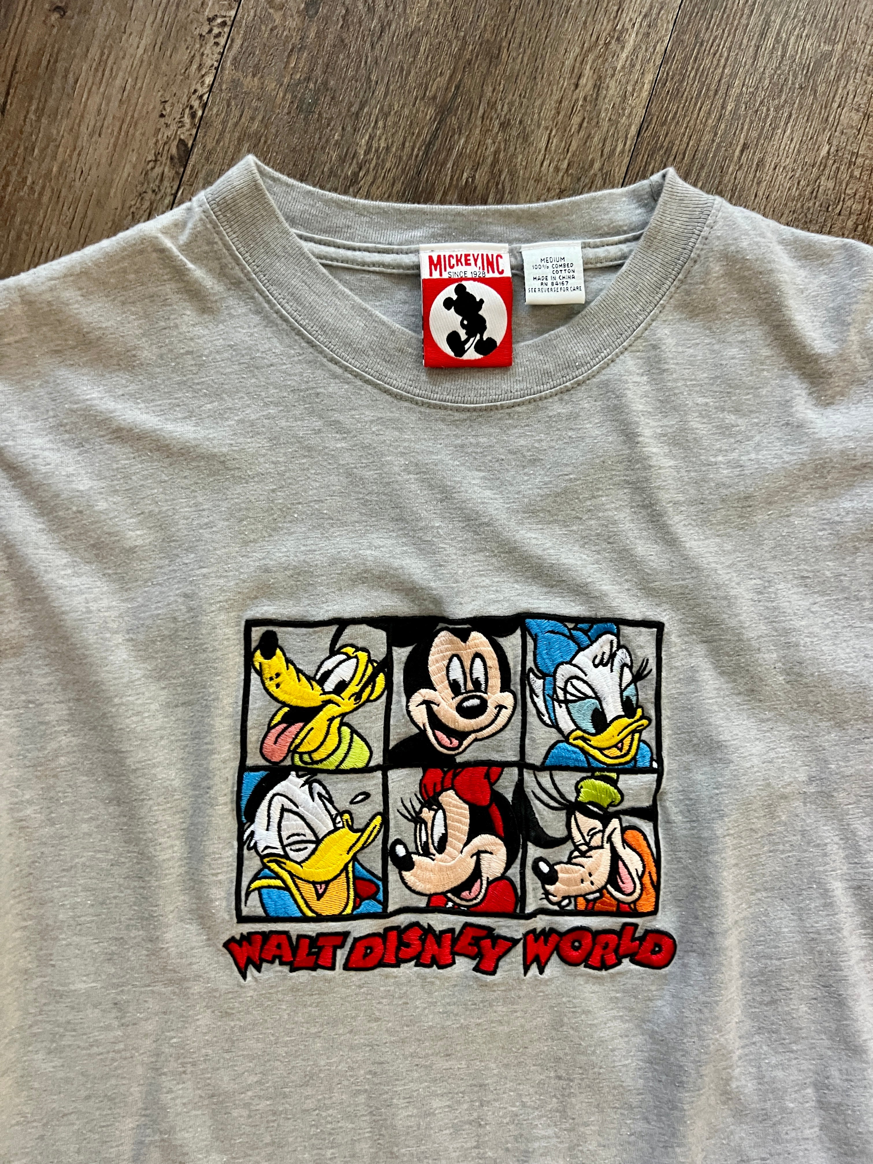 916 -Grey Embroidered Fab 6 WDW Block Shirt - M