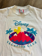 922 -White, Teal, Purple DVC Mickey Mountains Logo Shirt - XL