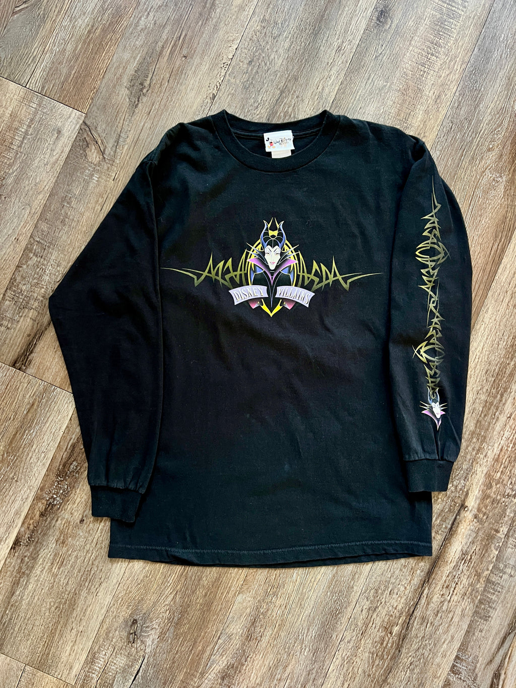 924 -Black Maleficent Disney Villains Long Sleeve -M