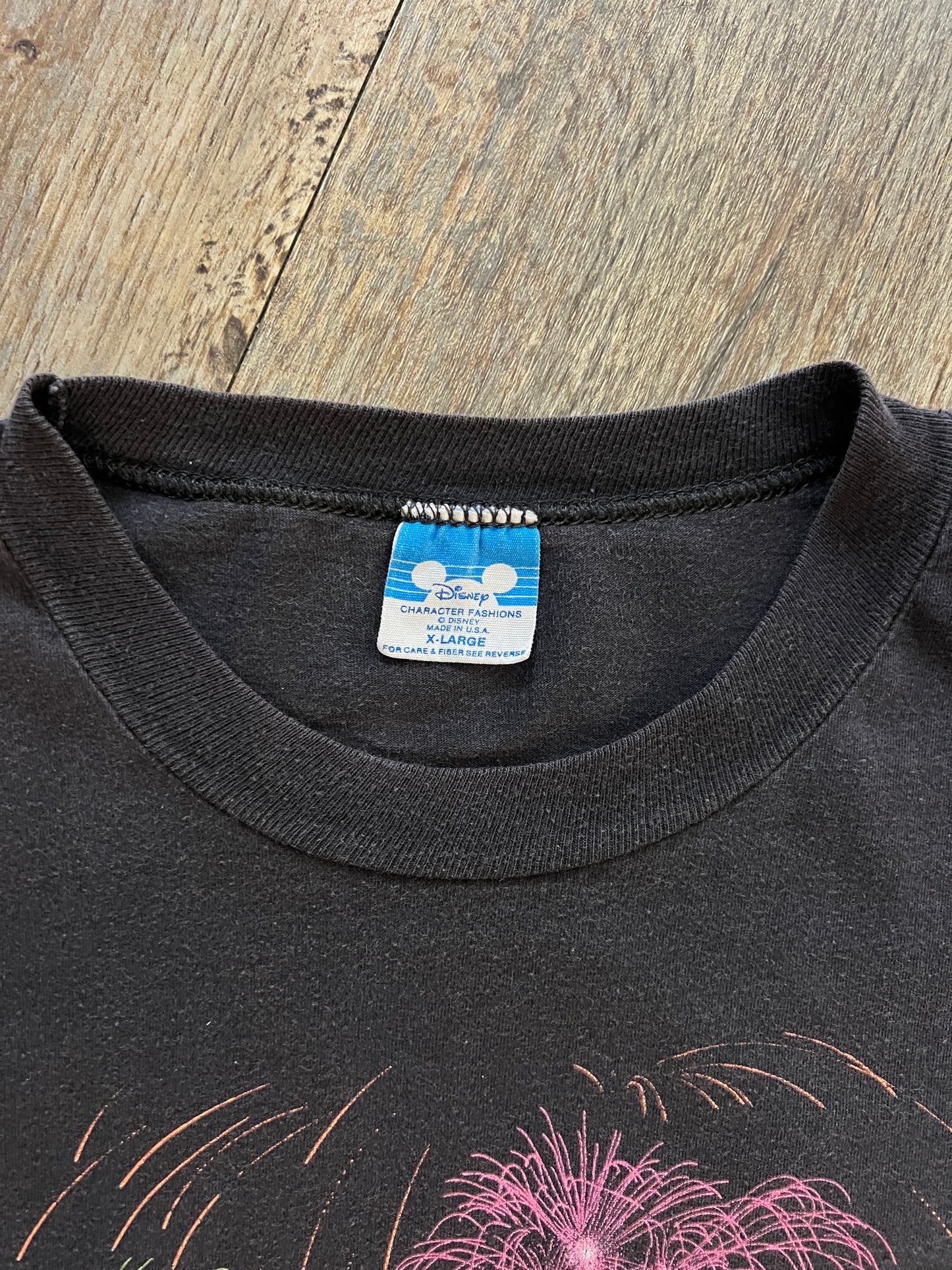 929 -Black Cinderella Castle Fireworks Magic Kingdom Shirt - XL