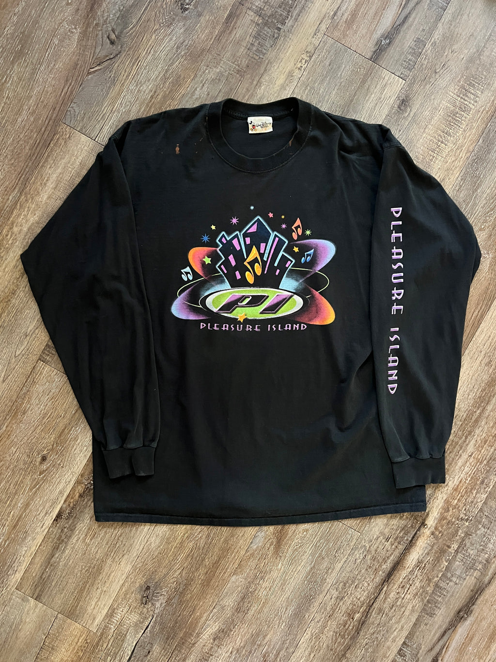 930 -Black Pleasure Island Logo Long Sleeve - 2X