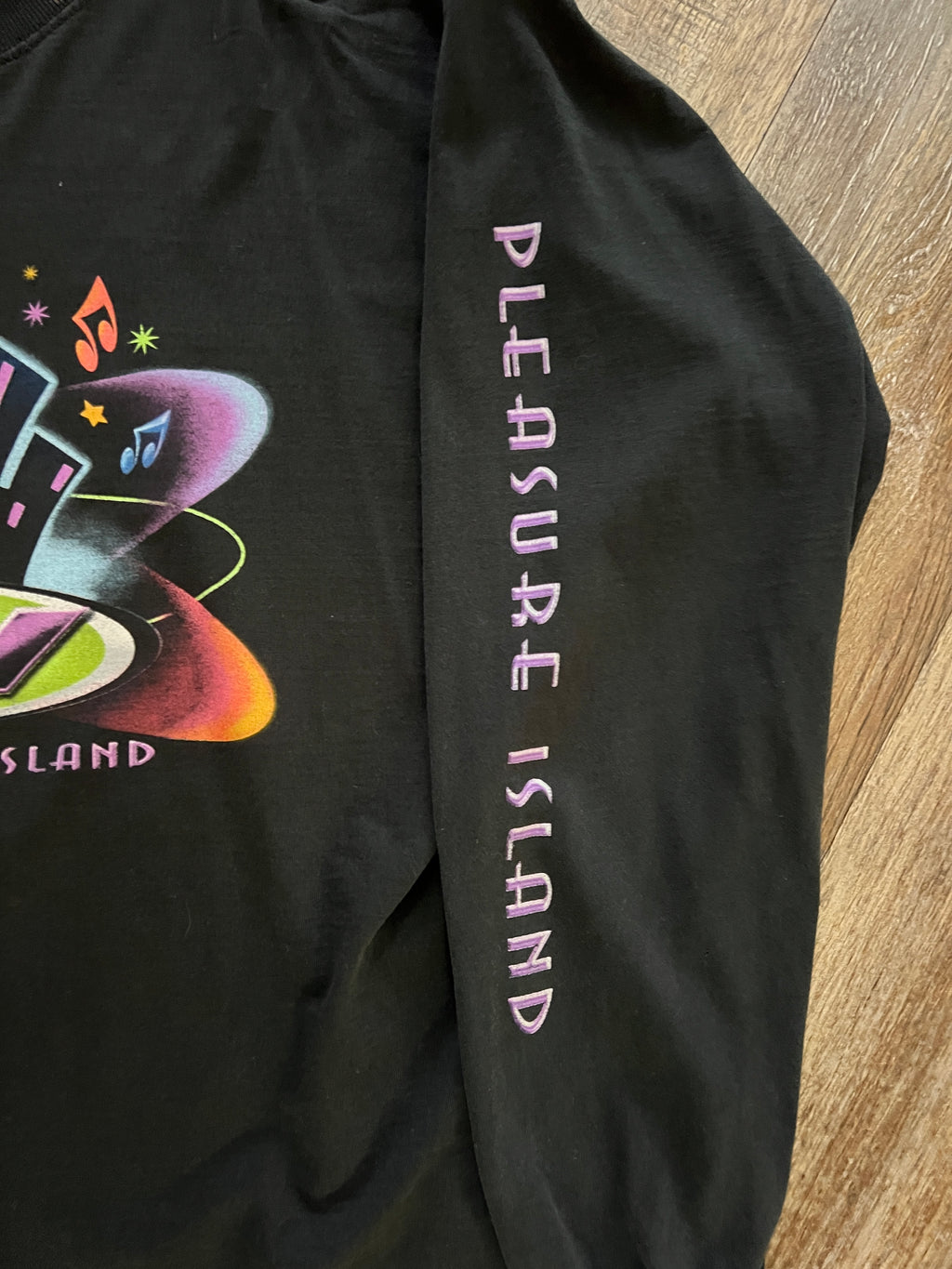 930 -Black Pleasure Island Logo Long Sleeve - 2X