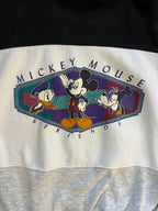 933 -Black, White, Grey Mickey Mouse Friends Crewneck - L/XL