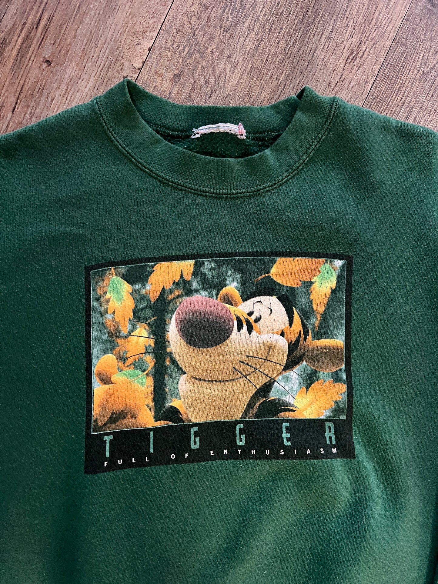 937 -Green Tigger Full of Enthusiasm Crewneck - NT / L